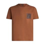 Orange Paisley Print T-shirt