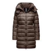 Stretch Nylon Down Jacket with Detachable Hood