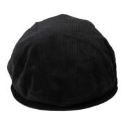 Sort Corduroy Newsboy Cap