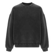 Sort Sweatshirt Stilfuld Typo Sweater