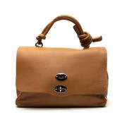 Beige Postina Piuma Knot Taske