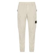 Beige Cargo Bukser med Ikonisk Patch