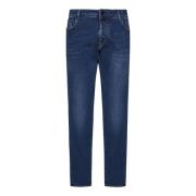 Blå Slim-Fit Stretch Denim Jeans