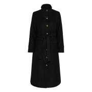 Elegant Crtova Coat Jakke i Pitch Black