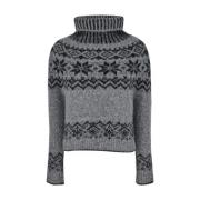 Højhalset Grå Sweater