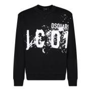 Sort Sweatshirt Med Logo Print