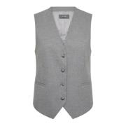 Klassisk Vest Blazer Sharkskin Kvalitet