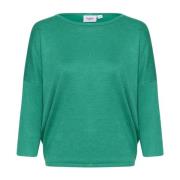 Emerald Melange R-Neck Pullover Sweater