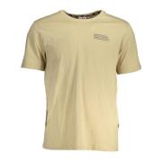 Kortærmet Logo Print T-shirt Beige