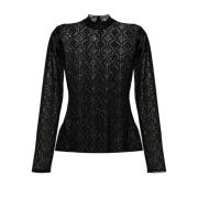 Sort Mesh Moon Diamant Sweater