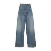 Lysvaskede Brede Jeans