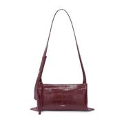 Burgundy Empire Croc Taske