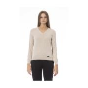 Elegant Beige V-Hals Sweater