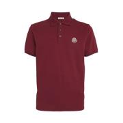 Logo Patch Polo Klassisk Bordeaux Bomuld