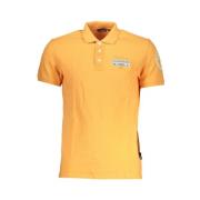 Elegant Orange Polo med Kontrastdetaljer