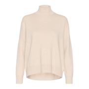 Stribet Turtleneck Pullover Sweater