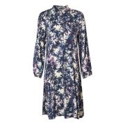 Blomstret Navy Blue Kjole Hanalise