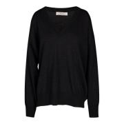 Uld V-hals sweater