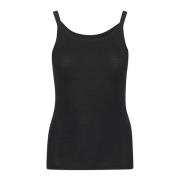 Sort Rollneck Tank Top