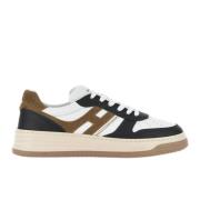 Farveblok lav-top sneakers med logo