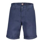 Blå Mænds Shorts Slim Fit Broderet