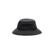 Sort Nylon Fiskerhat