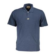 Kortærmet Polo Shirt Blå Broderet Logo