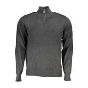 Broderet Half Zip Sweater