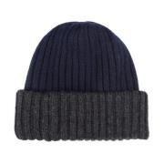 Blå Cashmere Beanie Hat