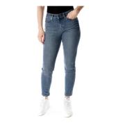 Cropped Skinny Fit Mid Waist Jeans