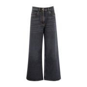 Bredbenet Højtaljet Denim Jeans