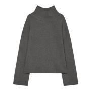 Stand-up krave sweater løs