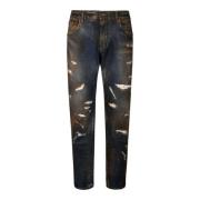 Sort Blegede Slim Fit Jeans