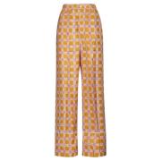 Silke Check Fields Print Pyjama-Style Bukser