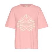 Grafisk Print T-shirt Rose