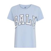 Dame T-shirt Creamy Blue