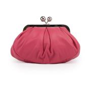 Kirsebær Pink Læder Kæde Clutch