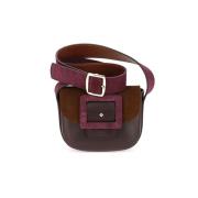 Bordeaux Velvet Læder Crossbody Taske