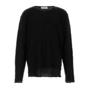 Stilfuld Sort Hæklet Sweater