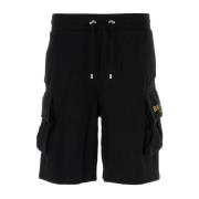 Sort bomuld Bermuda shorts