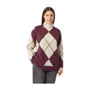 Bordeaux Sweater Intarsia Design