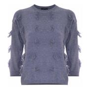 Charming Fringed Crew Neck Jumper