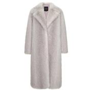 Luksuriøs Faux Fur Coat Natalie - Hvid