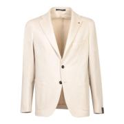 Hvid Cashmere Blazer Elegant Stil