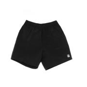 Sorte afslappede nylon shorts med lommer