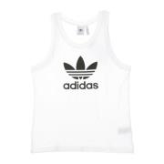 Hvid Tank Top med Trefoil Logo