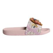 Pink Krystal Slide Sandaler Strand Sko