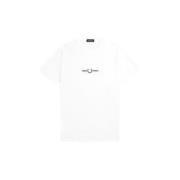 Grafisk Broderet Bomuld T-shirt