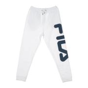 Klassiske Fleece Tracksuit Bukser i Bright White