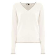 Angora Uld V-Hals Pullover